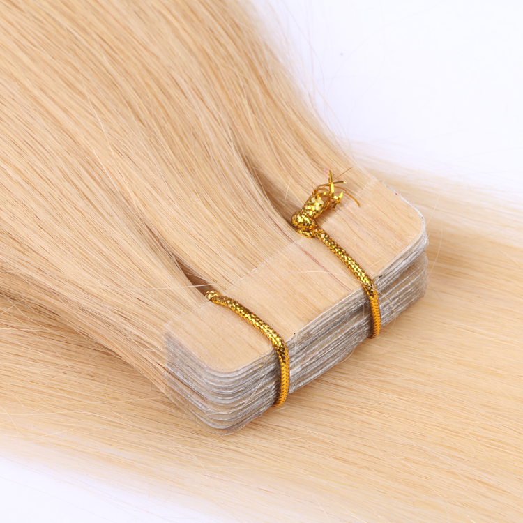 Adhesive glue in tape weft hair extensions SJ00122